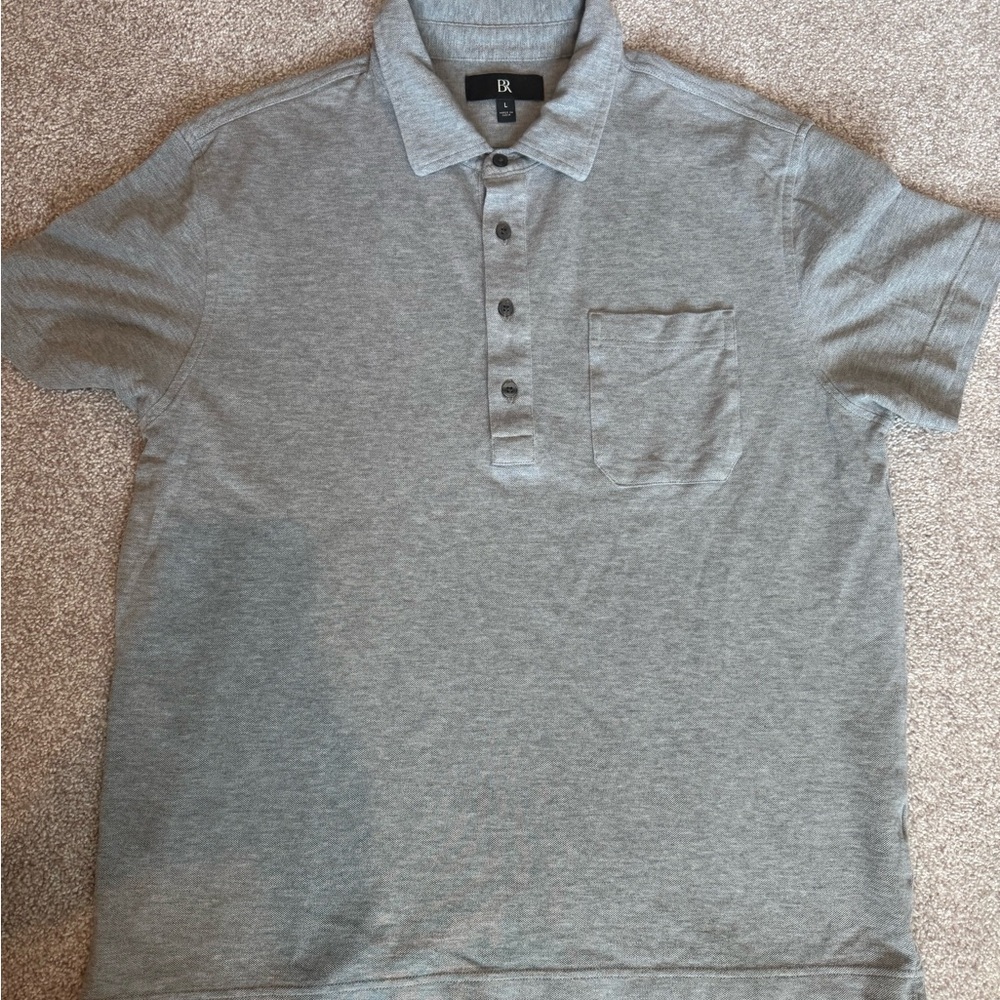 Banana Republic Light Gray Polo Shirt